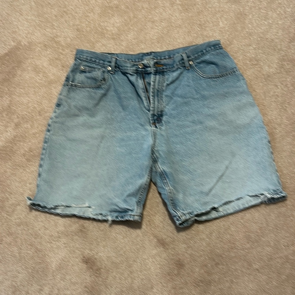 Mens worn Jean shorts